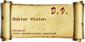 Dobler Vivien névjegykártya